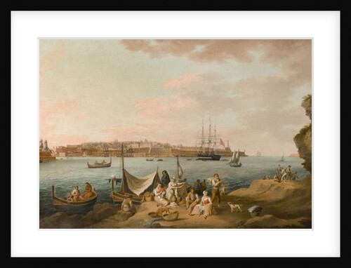 Harbour Scene, Malta by Anton Schranz