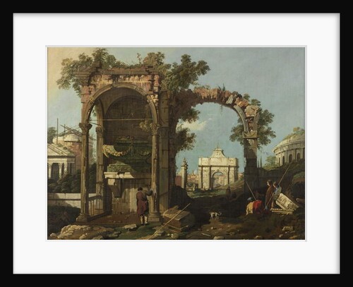 Ruins and figures, Outskirts of Rome Near the Tomb of Cecilia Metella, c.1750-1775 by Bernardo Bellotto