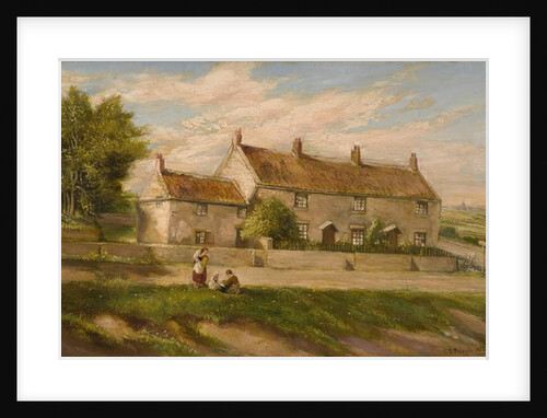 Rural Scene with Row of Cottages, 1851 by David Pringle