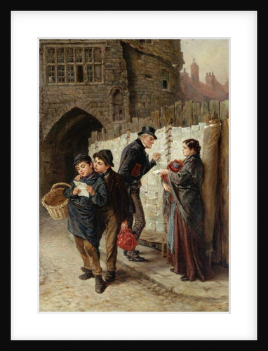 The Ballad Seller, the Black Gate, 1884 by Ralph Hedley