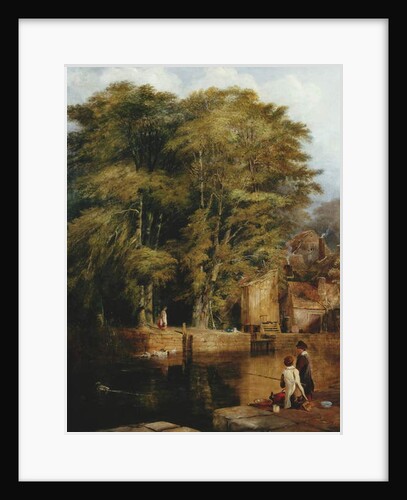 Young Anglers, Barras Bridge by Thomas Miles Richardson