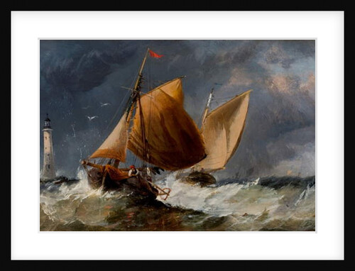 Fishing Craft off the Eddystone Lighthouse by Richard Beavis