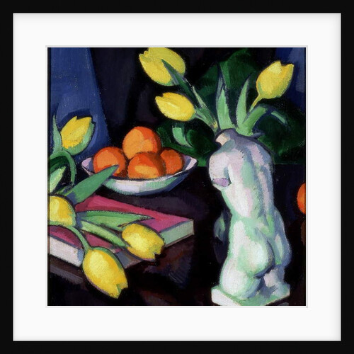 Yellow Tulips and Statuette by Samuel John Peploe