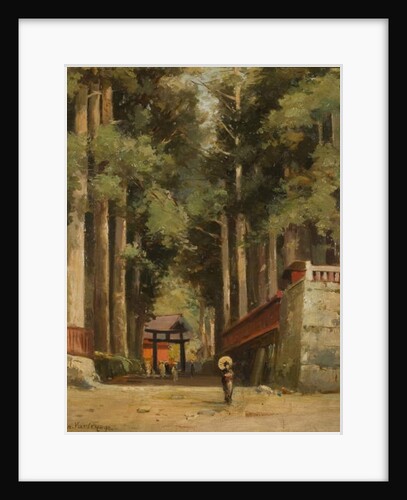 Avenue of Cryptomeria Leading to the Temple of Fiaharajinshu, Nikko, Japan, 1890 by John Jnr. Varley