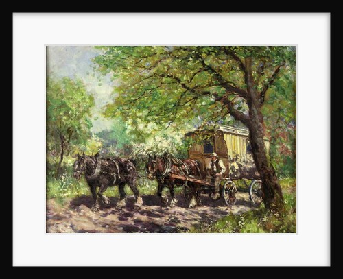 Two Horses and a Caravan by John Falconar Slater