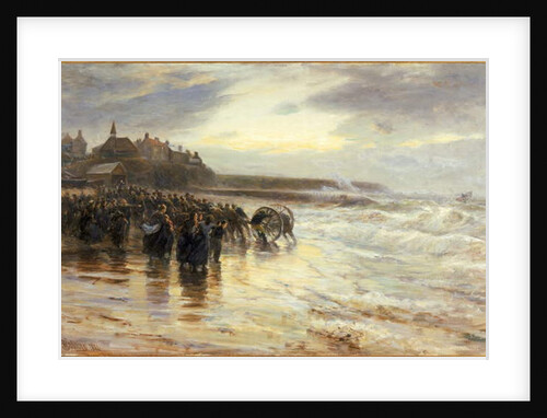 The Lifeboat Off, 1884 by Robert Jobling