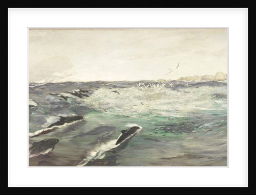 Porpoises Chasing Mackerel by Charles Napier Hemy