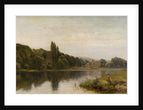 Summertime on the Thames, Bisham Church and Abbey, c.1875 by John Surtees