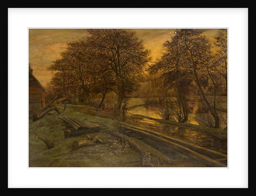 A Timberyard on the Wey, Guildford by Edwin Edwards