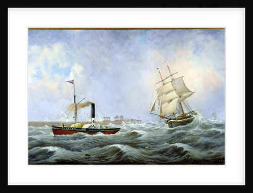 The Brig 'Brotherly Love' and Tug 'William', 1875 by John Scott