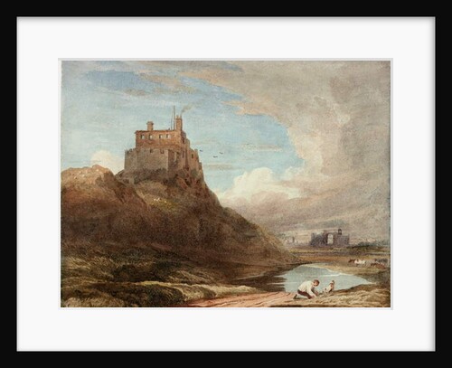 View of Holy Island Castle by John Varley