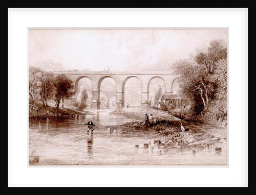 Wetheral Bridge, 1836 by John Wilson Carmichael