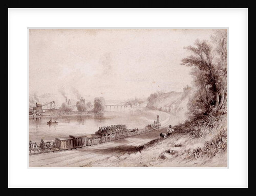 The River Wall at Wylam Scars by John Wilson Carmichael