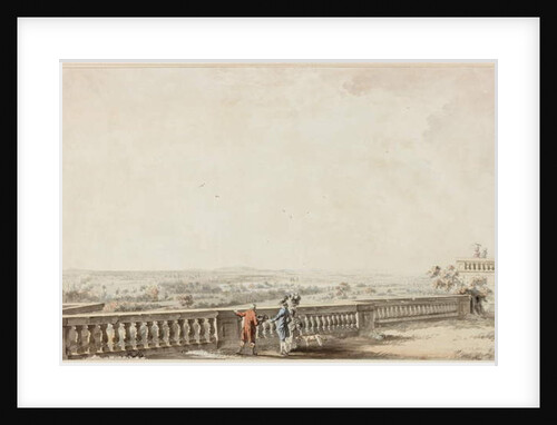 Figures on a Terrace by Michel Vincent Brandoin or Brandouin