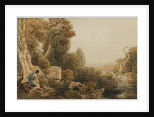 Classical Landscape of Dawn with Pastoral Figures and Aurora in Her Chariot, 1804 by Joshua Cristall