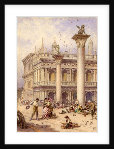 Library of St Mark's Square, Venice, 1868 by Myles Birket Foster