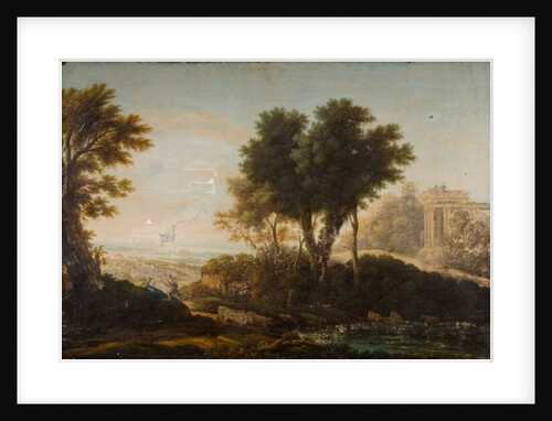 The Lake of Nemi or Speculum Dianae with Dolbadarn Castle by Richard (after) Wilson