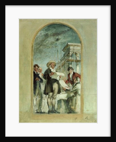 Sketch for 'The Four Founders of University College', 1922 by Henry Tonks