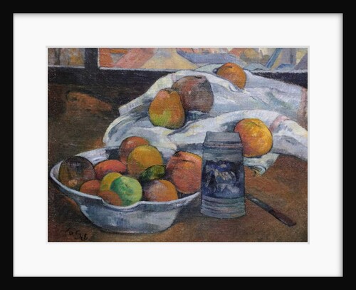 Bowl of Fruit and Tankard before a Window, c.1890 by Paul Gauguin