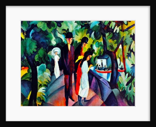 Walkers on the bridge, 1912 by August Macke