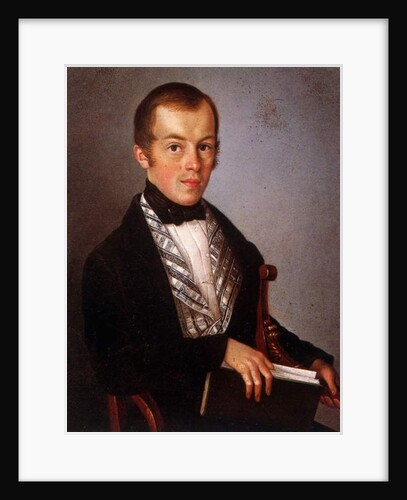 A man with a book in his hand, 1840 by French School