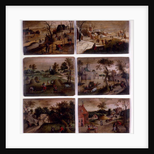 January, February, May, June, September and October by Abel (studio of) Grimmer or Grimer