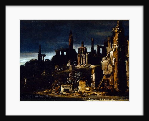 Town in ruins by Desiderio Monsu