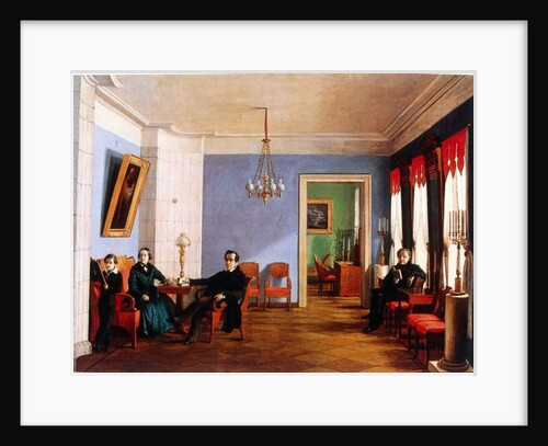 The Batinieva family in their apartment in Moscow, 1846 by School Russian