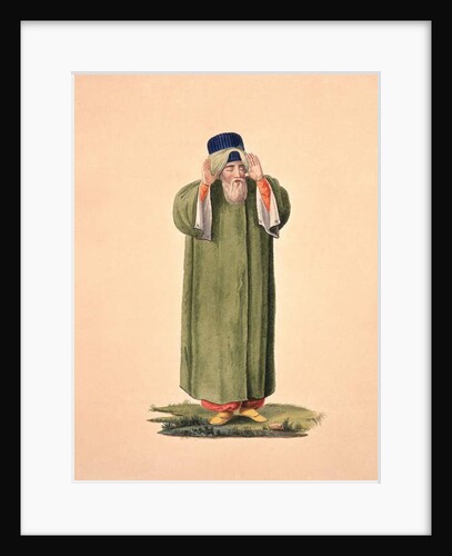 Imam Calling to Prayer, probably by Cousinery, Ottoman period, third quarter of 18th century by French School