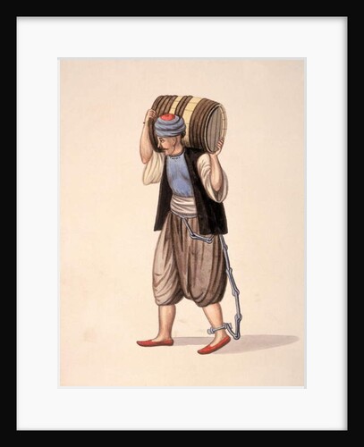 Prisoner in Chains, Ottoman period, third quarter of 18th century by Turkish School