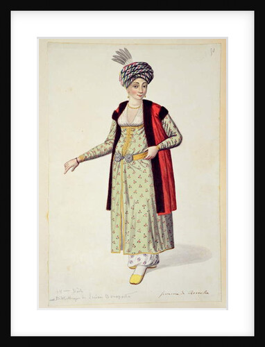 Woman from Rumelia, Ottoman period, third quarter of 18th century by French School