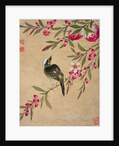 One of a series of paintings of birds and fruit, late 19th century by Guochen Wang