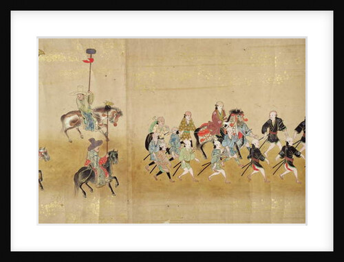 Sixth Korean Embassy to Japan in Meireki 1 at the time of Tokugawa Ietsuna's succession in 1651, possibly by Kano Masunobu by Japanese School