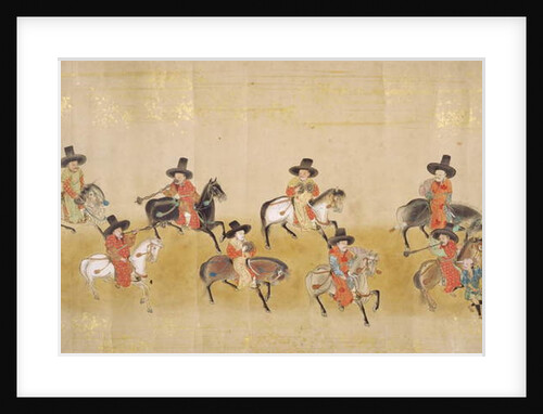 Sixth Korean Embassy to Japan in Meireki 1 at the time of Tokugawa Ietsuna's succession in 1651, possibly by Kano Masunobu by Japanese School