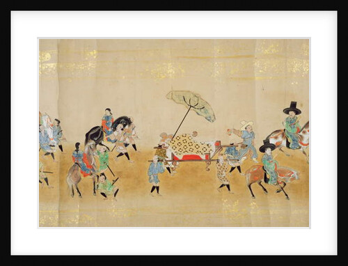 Sixth Korean Embassy to Japan in Meireki 1 at the time of Tokugawa Ietsuna's succession in 1651, possibly by Kano Masunobu by Japanese School