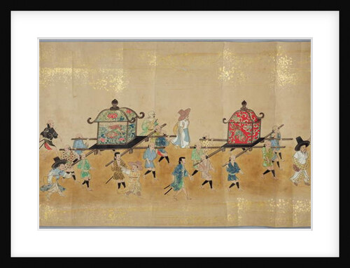 Sixth Korean Embassy to Japan in Meireki 1 at the time of Tokugawa Ietsuna's succession in 1651, possibly by Kano Masunobu by Japanese School