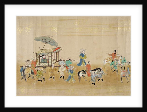 Sixth Korean Embassy to Japan in Meireki 1 at the time of Tokugawa Ietsuna's succession in 1651, possibly by Kano Masunobu by Japanese School