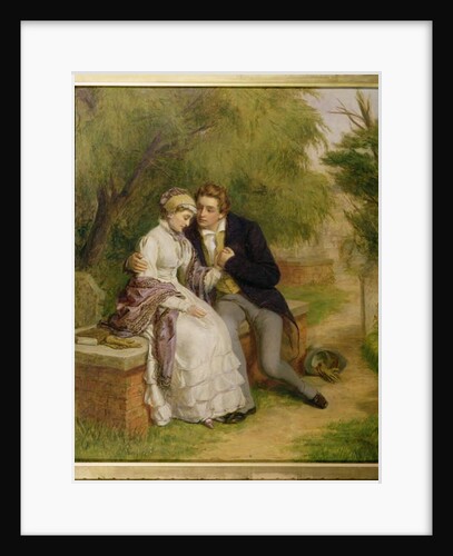 The Lover's Seat: Shelley and Mary Godwin in Old St. Pancras Churchyard, 1877 by William Powell Frith