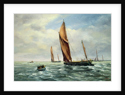 Sailing Barges racing on the Medway by Vic Trevett