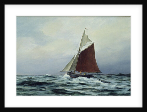 Making sail after a blow, 1983 by Vic Trevett