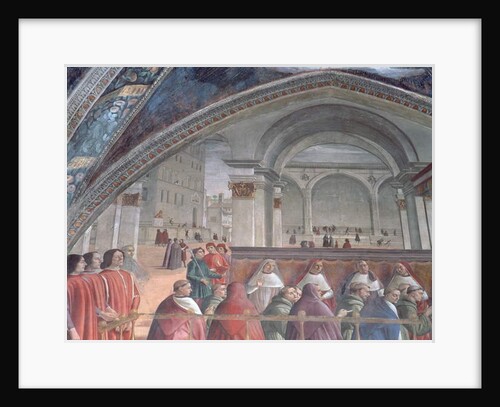The Loggia and Palazzo della Signoria, Sassetti Chapel, 1483 by Domenico (1449-94) Ghirlandaio