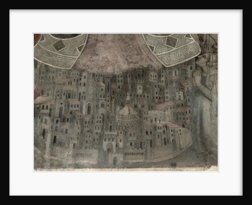 The Madonna della Misericordia with a view of Florence, 1342 by Bernardo Daddi