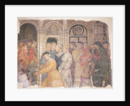 Scene from 'I capitani della Misericordia affidano alle madri i fanciulli abbandonati', 1386 by Niccolo di Pietro Gerini