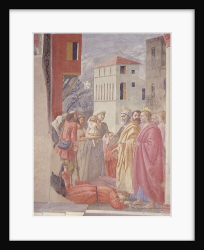 The Distribution of Alms and Death of Ananias by Tommaso Masaccio