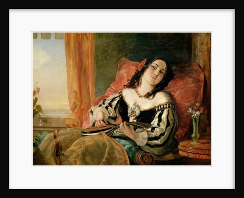 Lady Playing the Mandolin, 1854 by John Phillip