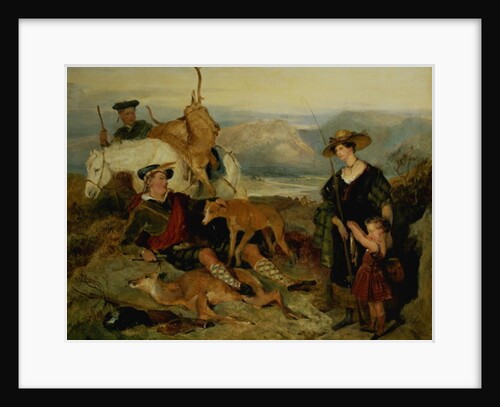 Deer Stalking in the Highlands, showing the Duchess of Bedford, the Duke of Gordon and Lord Alexander Russell by Edwin Landseer