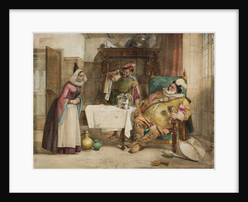 Scene from Shakespeare's 'Merry Wives of Windsor': Falstaff, Bardolf and Hostess, 1860 by William Knight Keeling