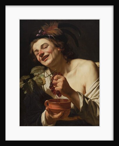 Smiling Young Man Squeezing Grapes, 1622 by Gerrit van Honthorst