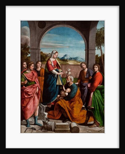 The Holy Family and Saints by Niccolo Pisano