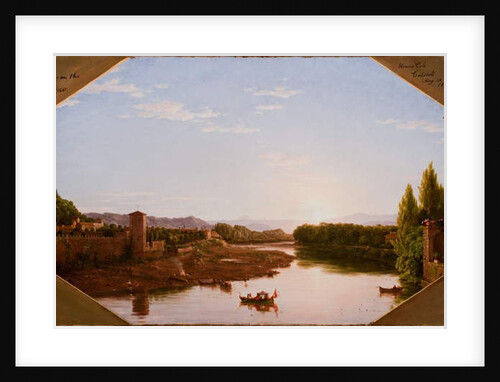 View on the Arno, near Florence, 1837 by Thomas Cole